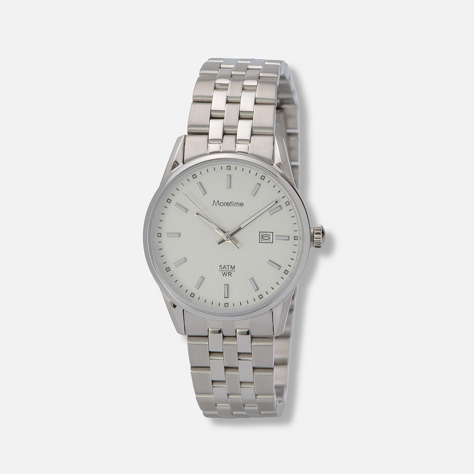 Moretime damklocka - metallband, stål/silver, 27mm