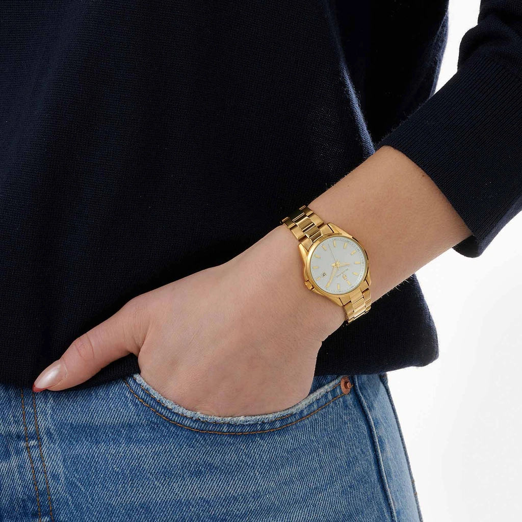 Black Oak Spire damklocka, guld/vit  - 32mm