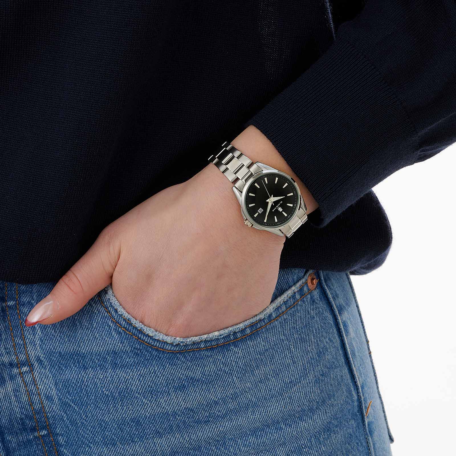 Black Oak Spire damklocka, silver/svart  - 32mm