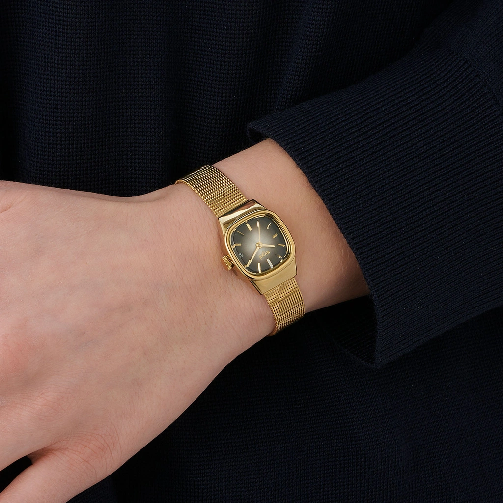 Regal damklocka retro, guld/svart - 21 mm