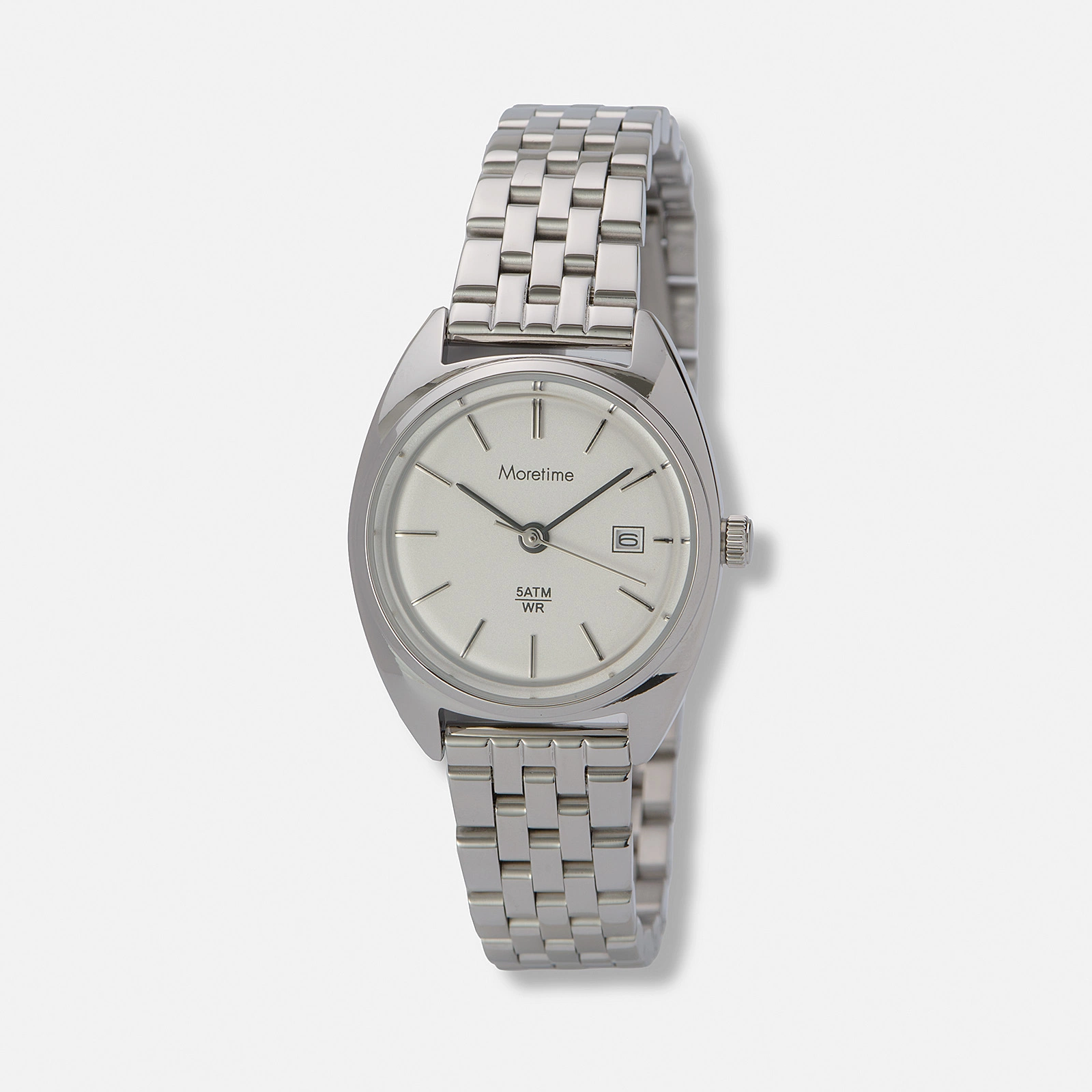 Moretime damklocka - retro, stål/silver, 27mm