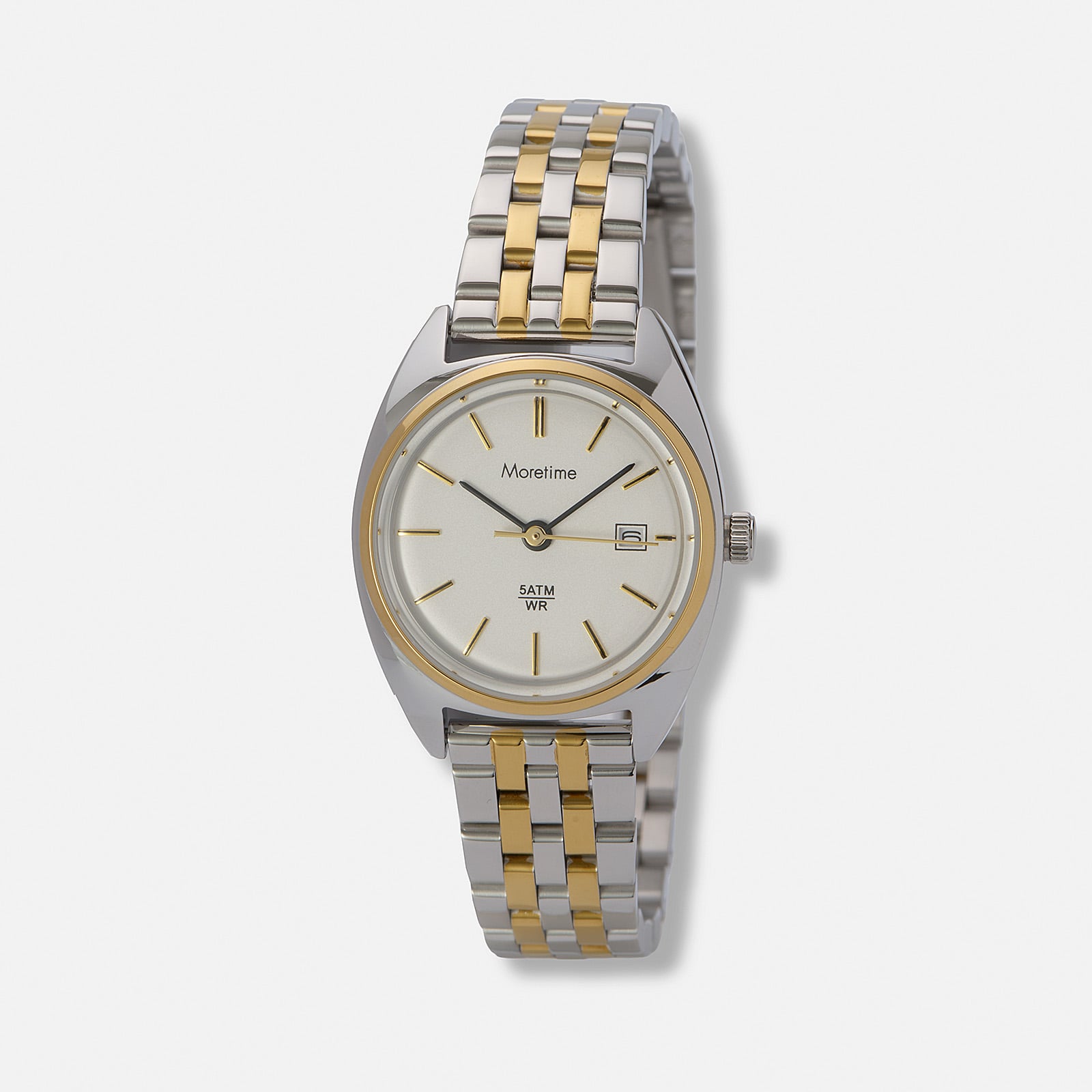 Moretime damklocka - retro, stål/bicolor, 27mm