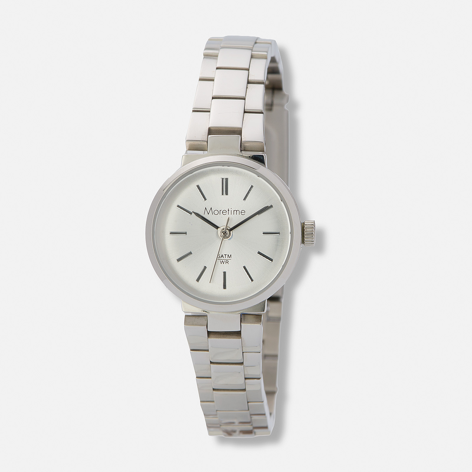 Moretime damklocka - metallband, stål/silver, 23mm