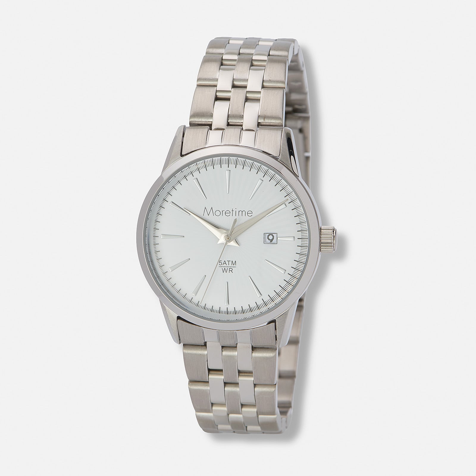 Mortime damklocka metall - stål/vit 27mm