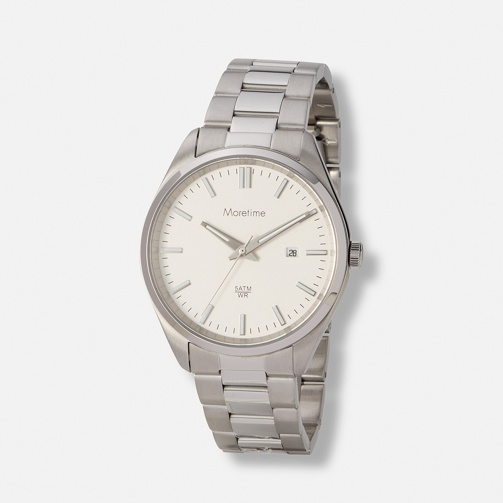 Moretime herrklocka metallband stål/silver - 40 mm