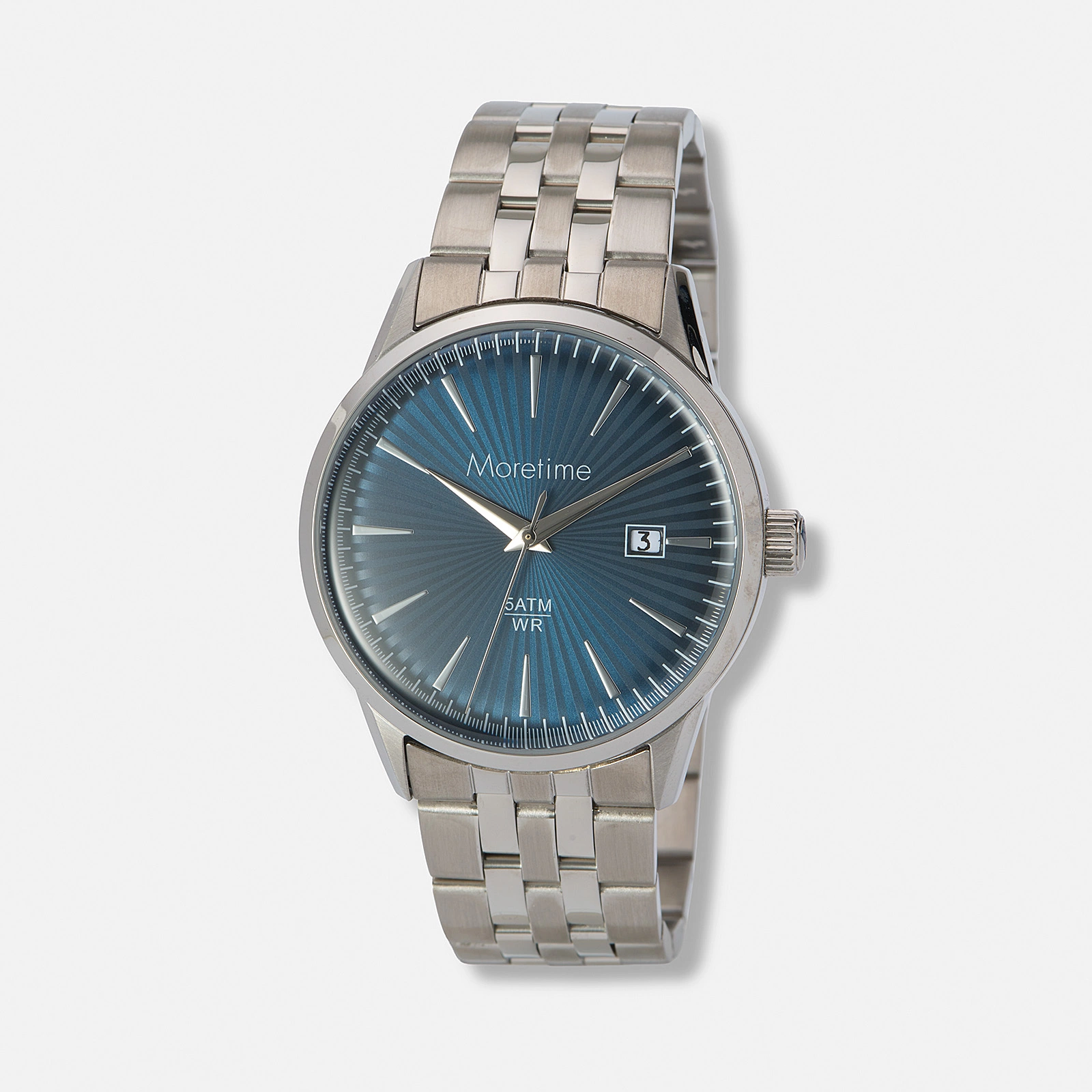 Moretime herrklocka metall stål/blå - 38 mm