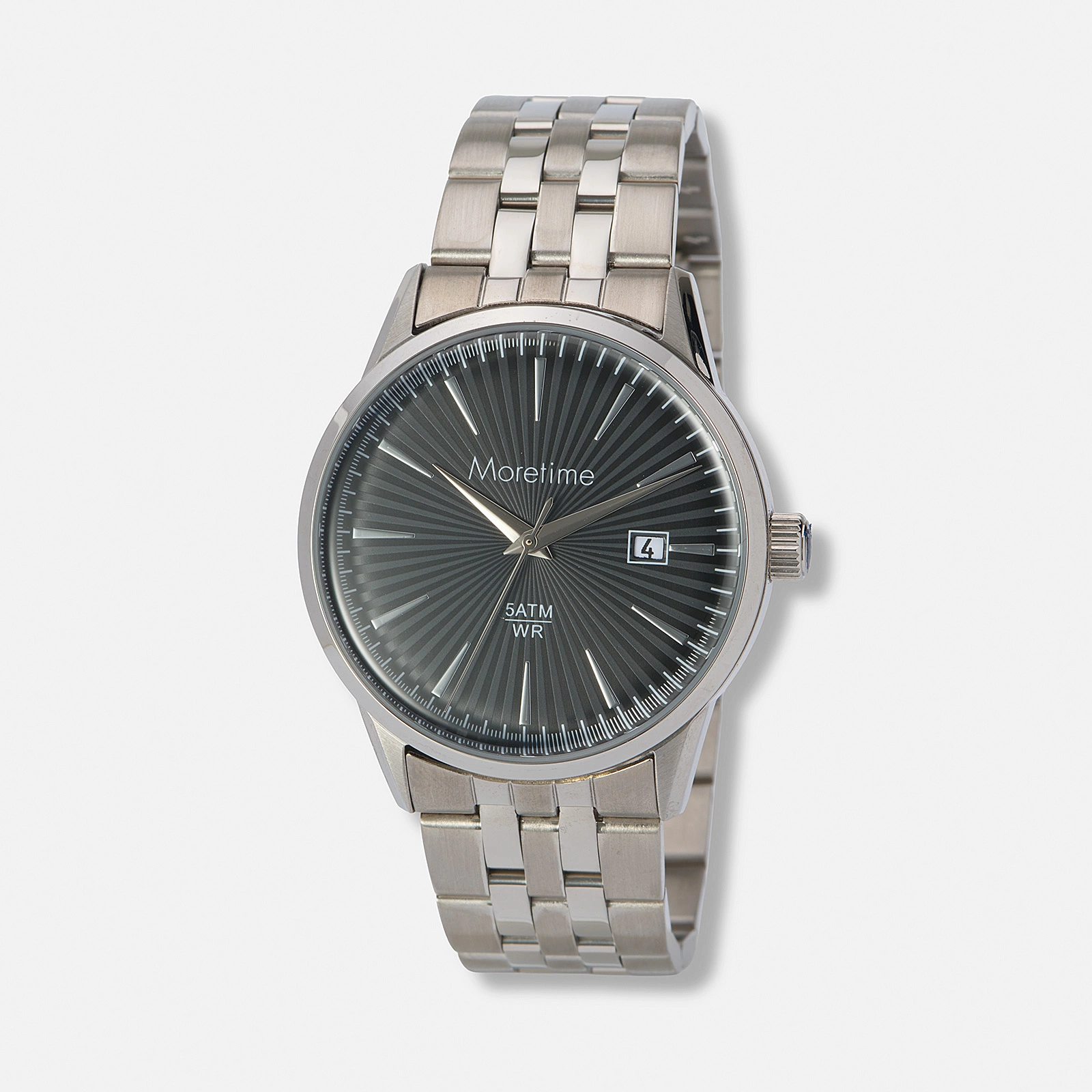 Moretime herrklocka metall stål/svart - 38 mm