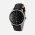 Moretime herrklocka läderband svart/svart - 40 mm
