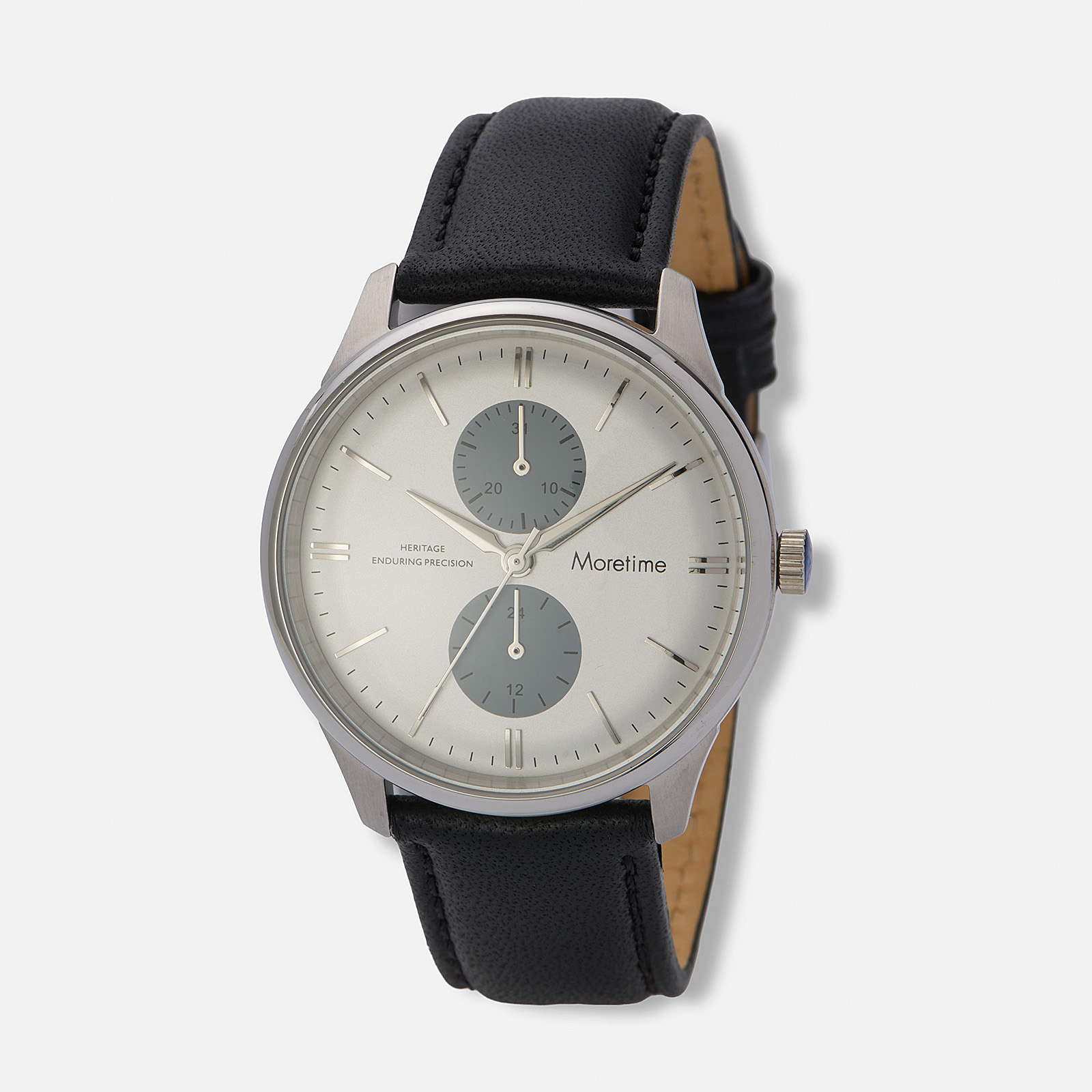 Moretime herrklocka multifunction stål/svart - 40 mm