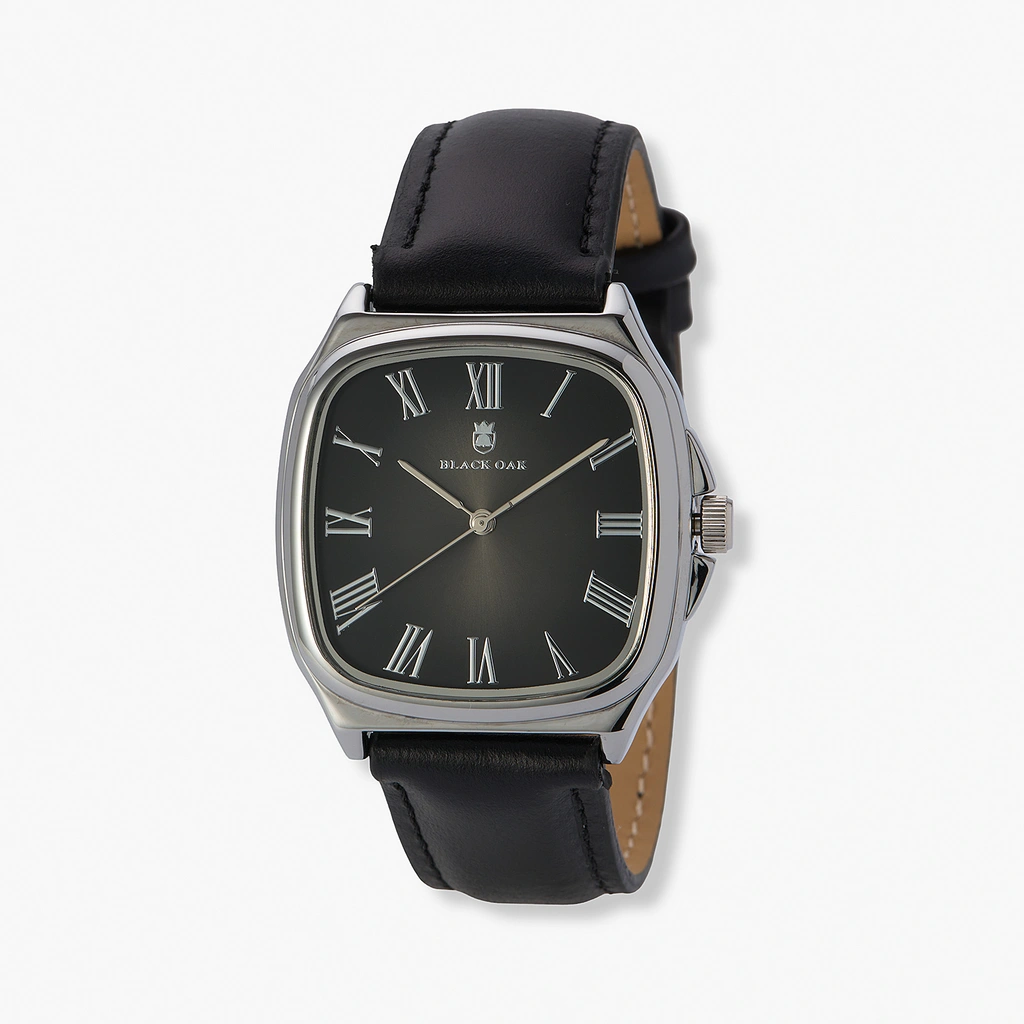 Black Oak Valente fyrkantig, läder svart/svart - 38mm