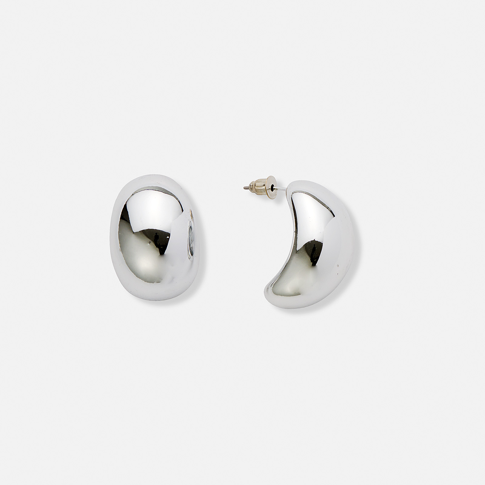 Silverfärgade örhängen, chunky droppmodell – 2,5 cm