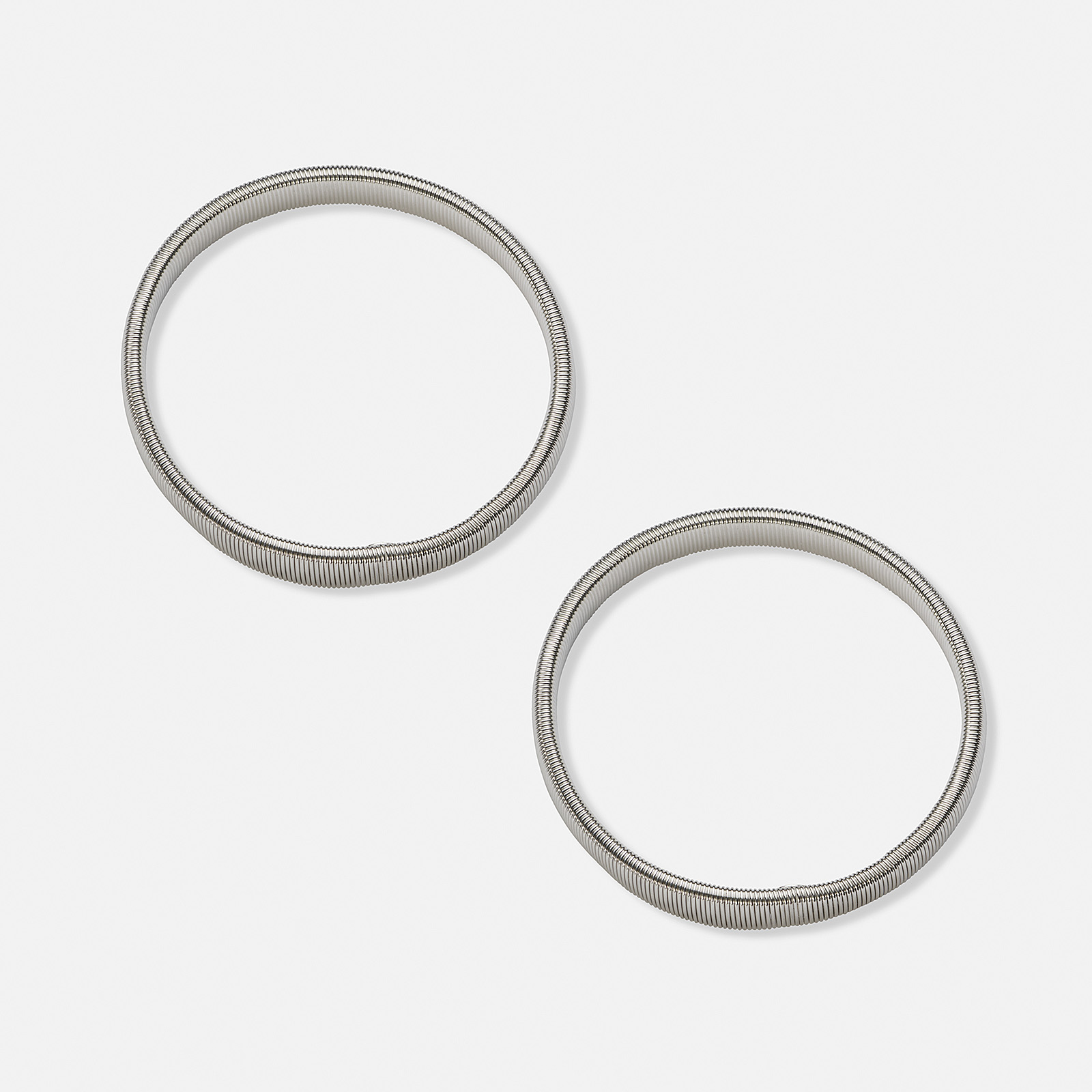 Silverfärgade ärmhållare, elastiska – 2-pack