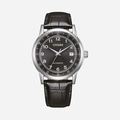 Citizen Automatic Svart/Svart, Läderband - NJ0210-05E