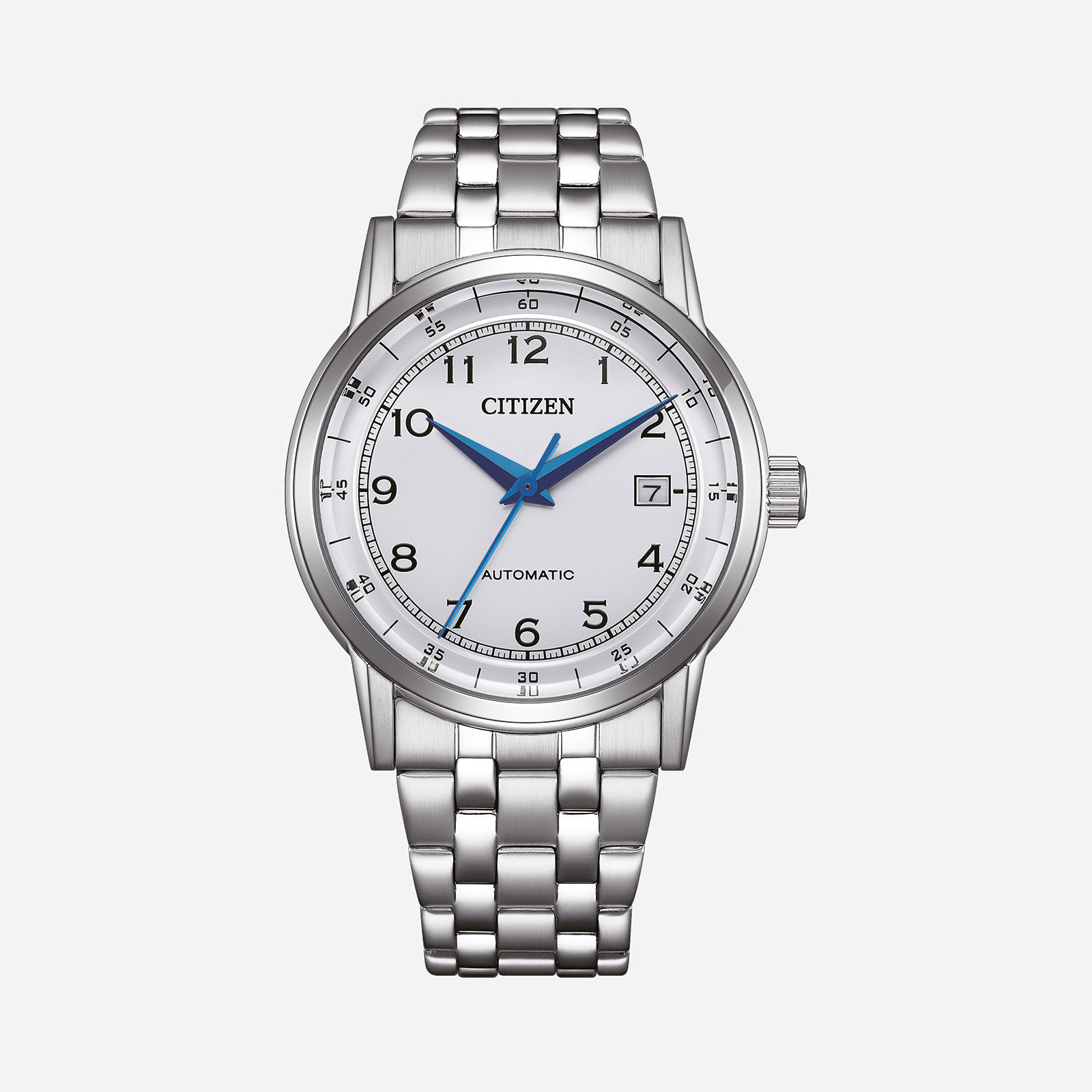 Citizen Automatic Vit/Silver, Stållänk - NJ0210-56A