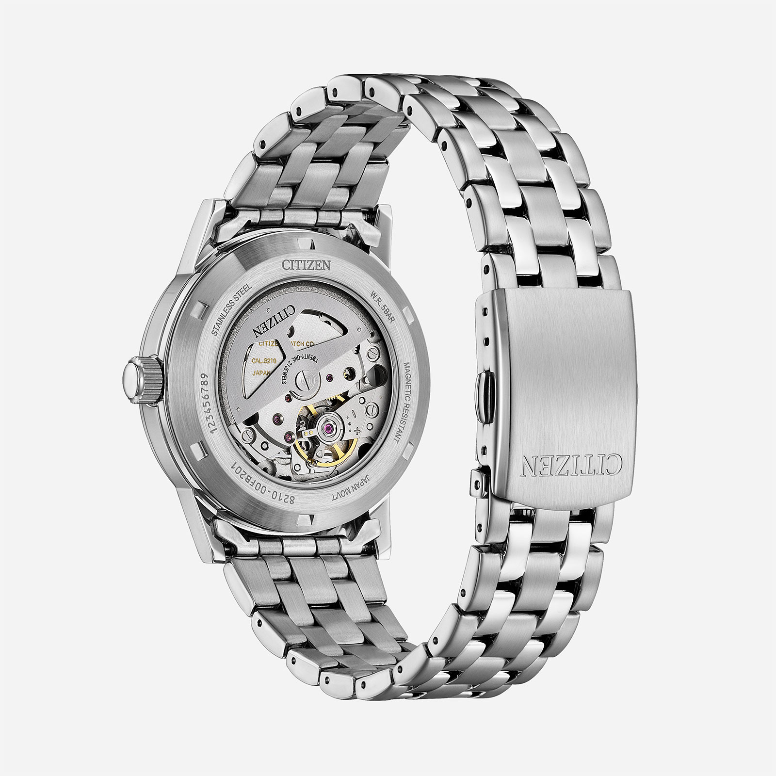 Citizen Automatic Vit/Silver, Stållänk - NJ0210-56A