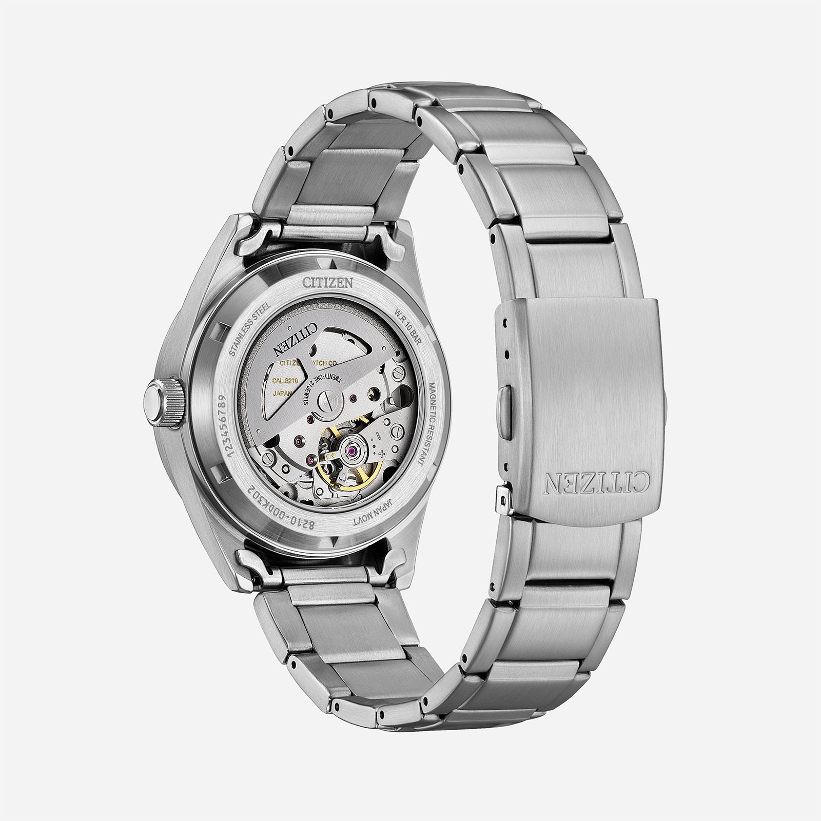 Citizen Automatic Svart/Silver, Stållänk - NJ0221-50E