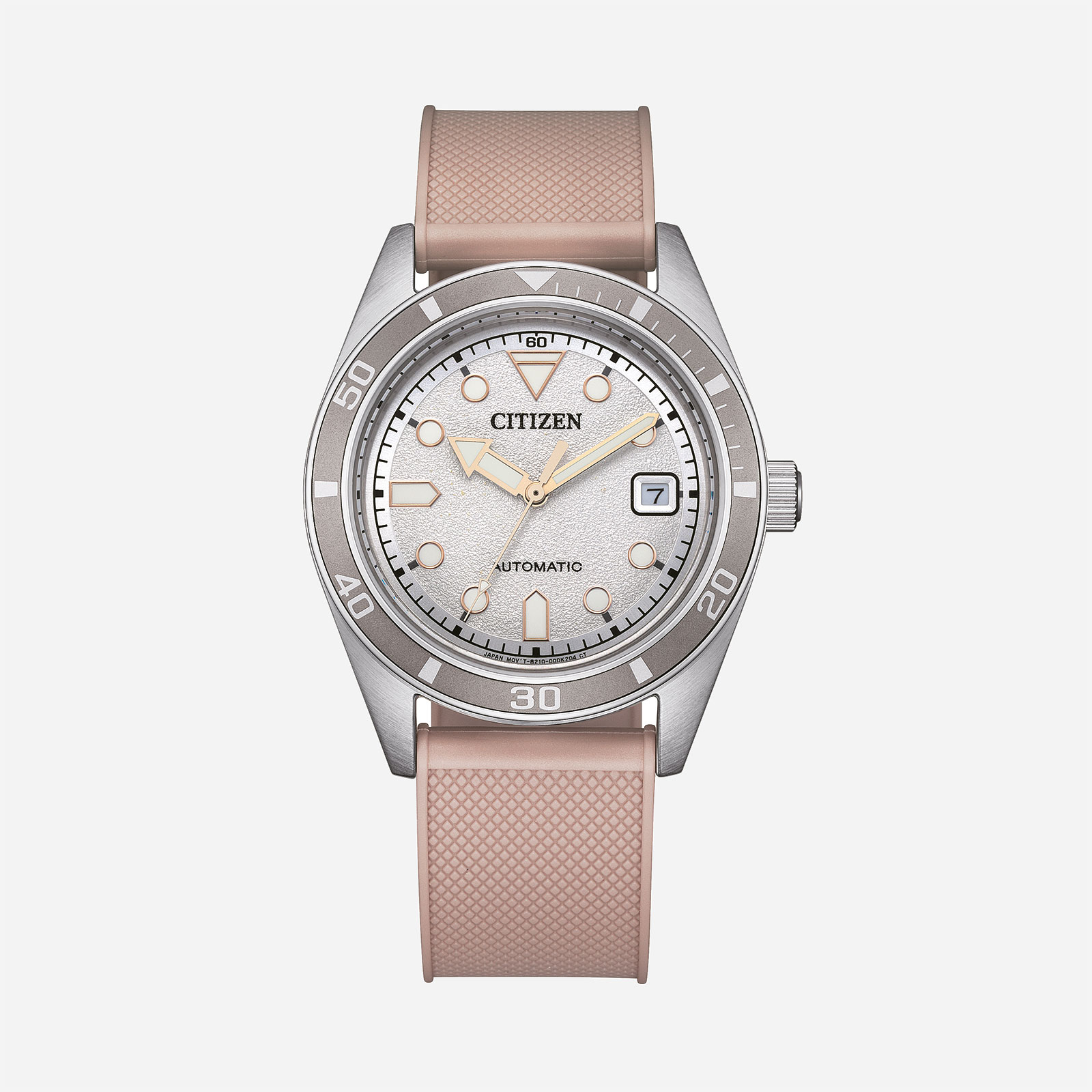 Citizen Automatic Beige/Svart, Läderband - NJ0229-07A
