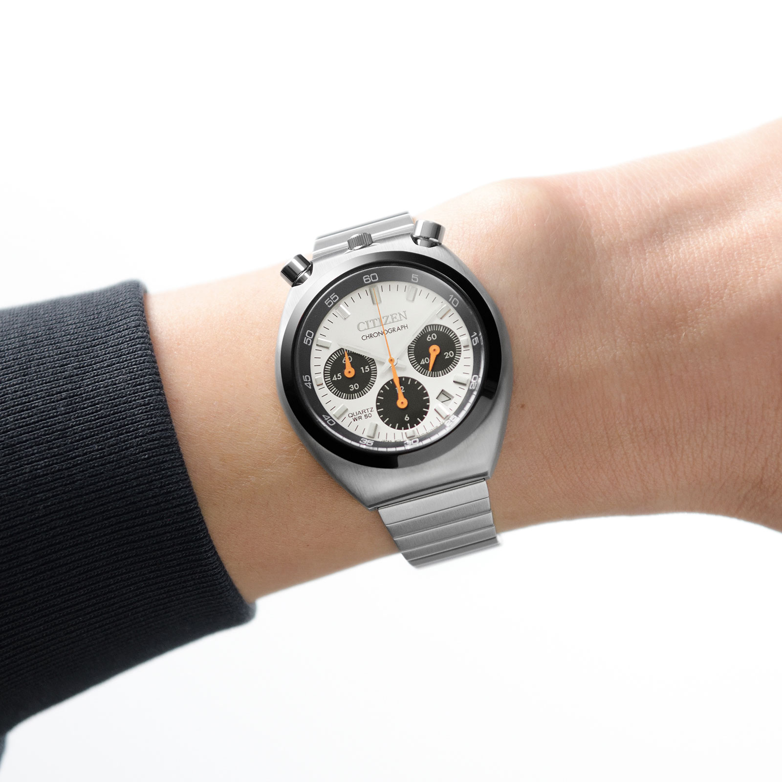 Citizen Bullhead Vit/Silver, Stållänk - AN3660-81A