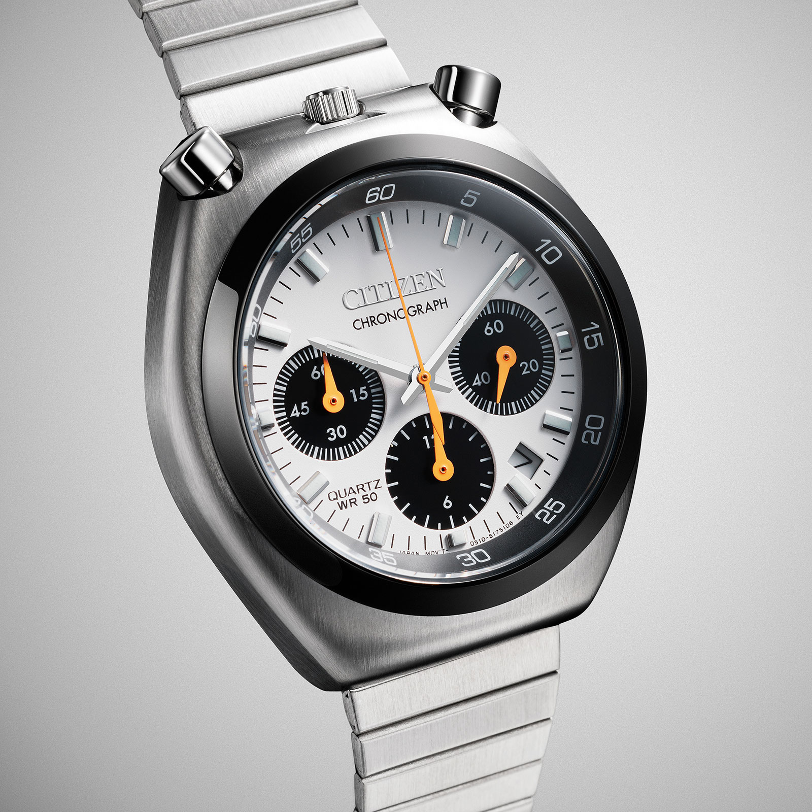 Citizen Bullhead Vit/Silver, Stållänk - AN3660-81A