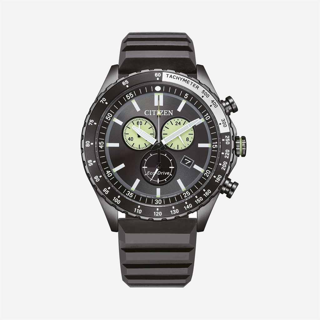 Citizen Eco-Drive Svart/Svart, Läderband - AT2565-05E