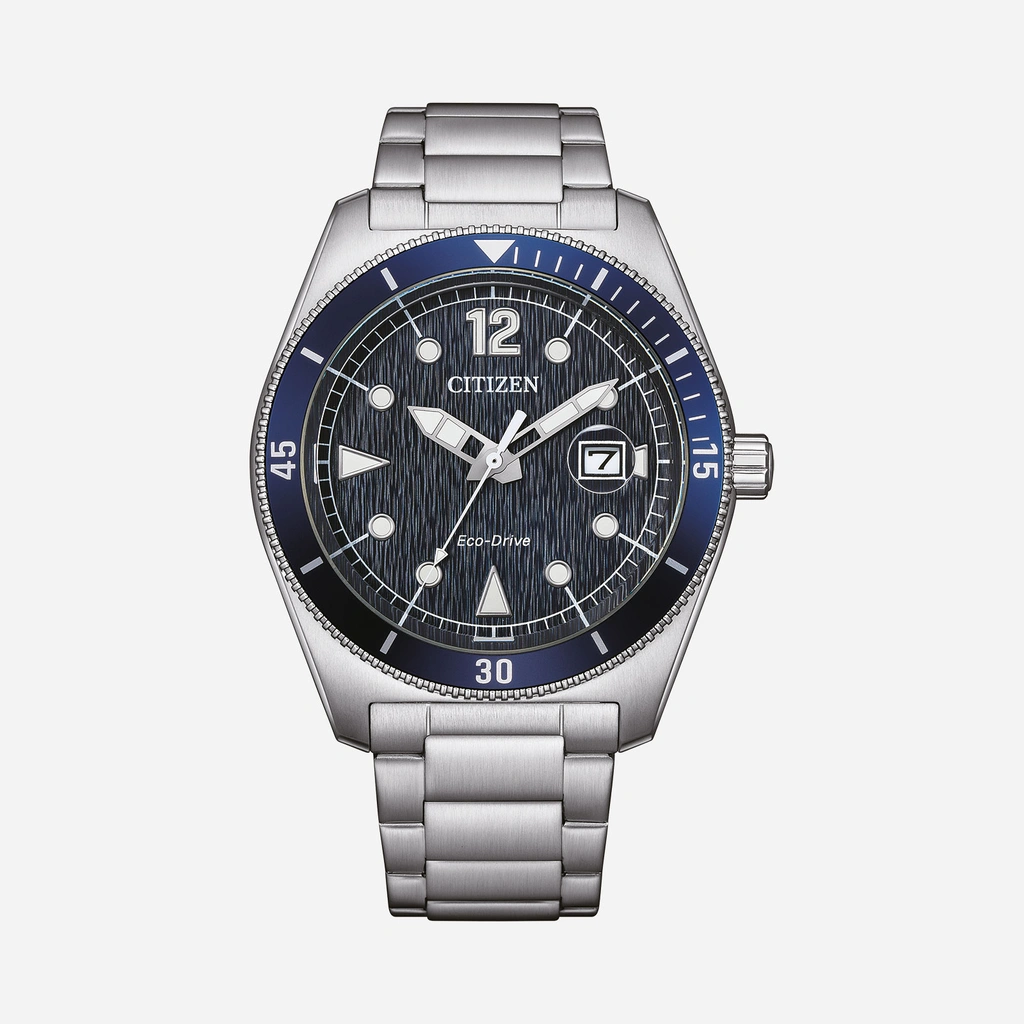 Citizen Eco-Drive Blå/Silver, Stållänk - AW1881-52L