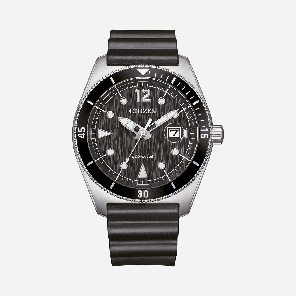 Citizen Eco-Drive Svart/Svart, Läderband - AW1889-00E