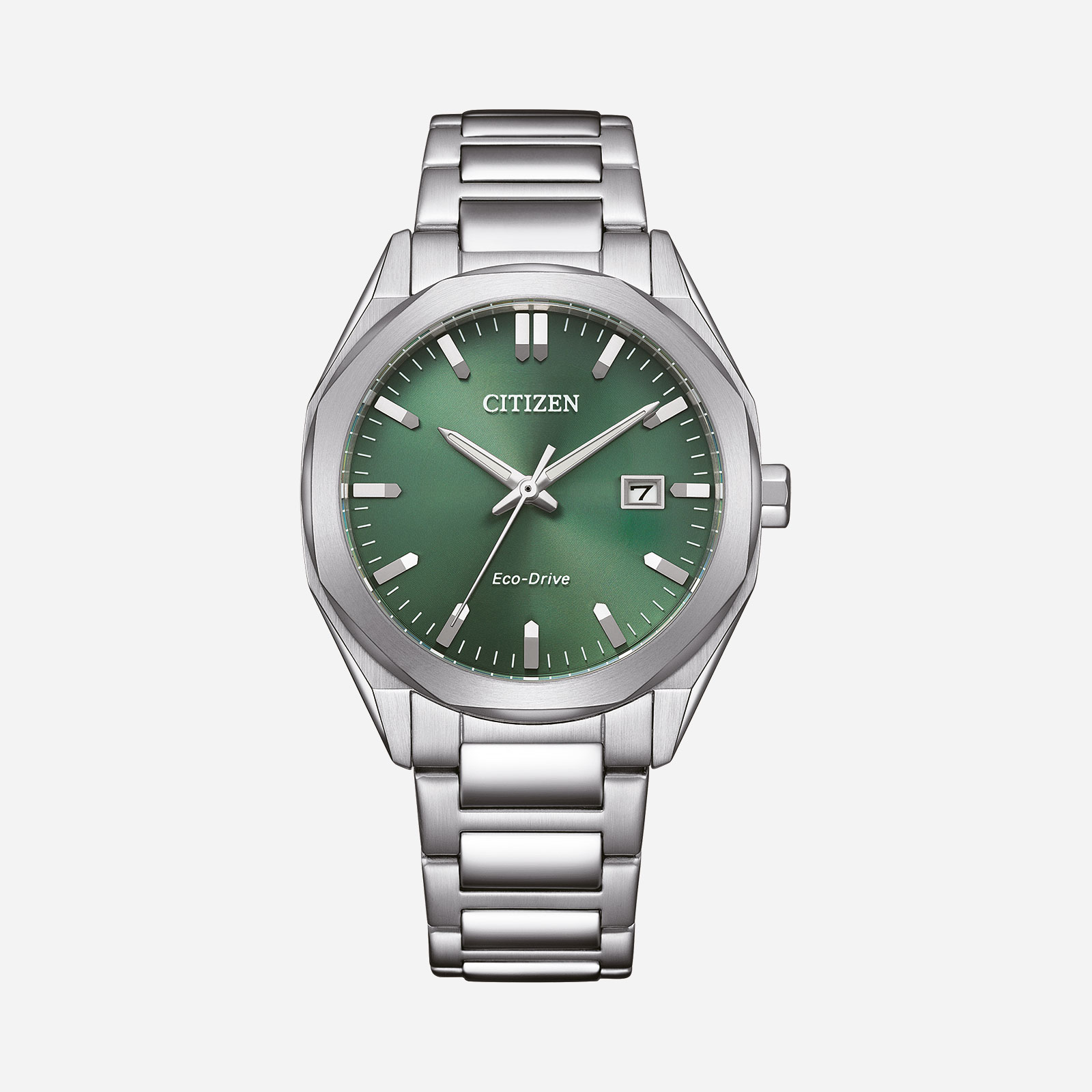 Citizen Eco-Drive Grön/Silver, Stållänk - BM7620-83Y