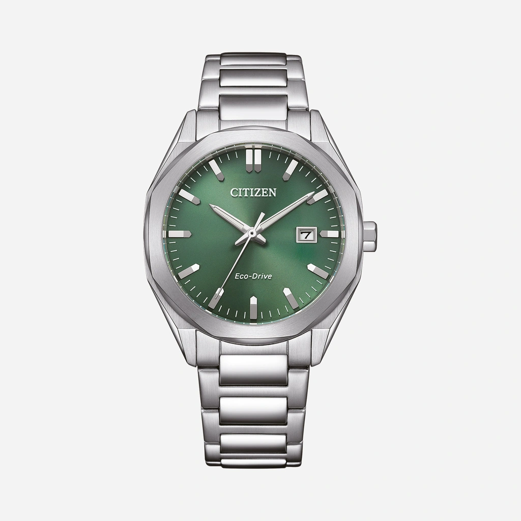 Citizen Eco-Drive Grön/Silver, Stållänk - BM7620-83Y