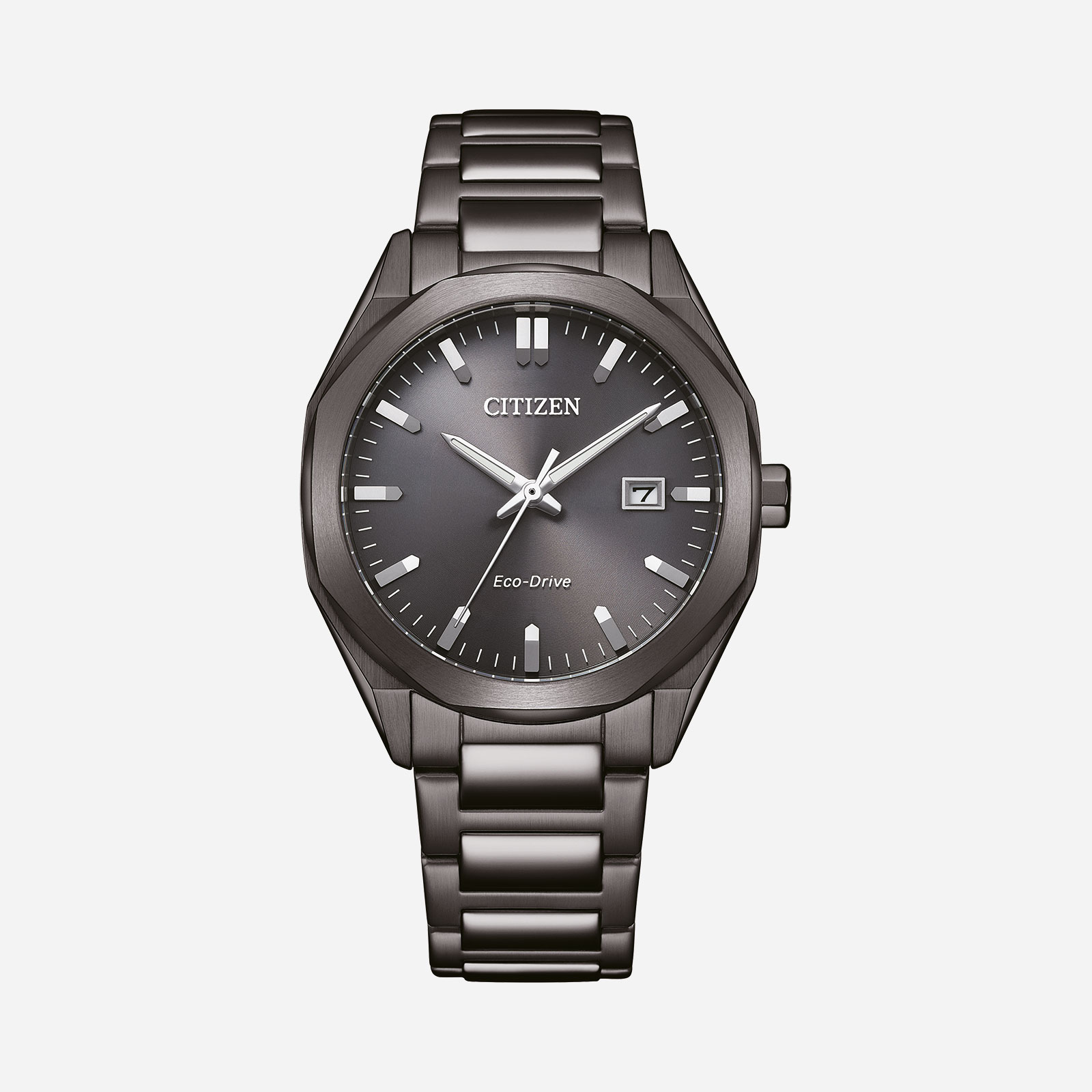 Citizen Eco-Drive Grå/Svart, Stållänk - BM7625-80H