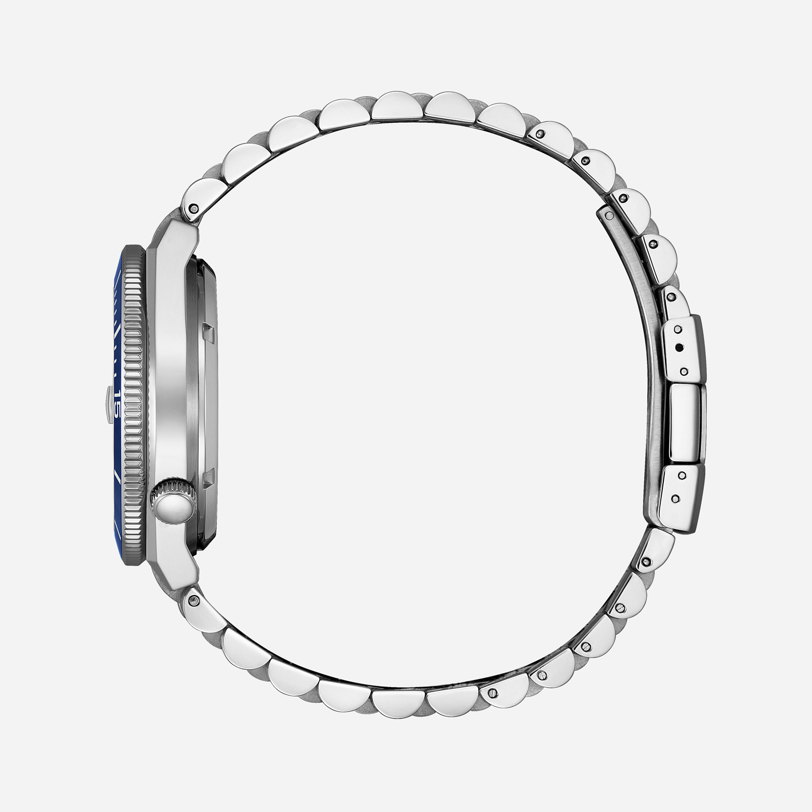 Citizen Automatic Blå/Silver, Stållänk - NJ0230-59L