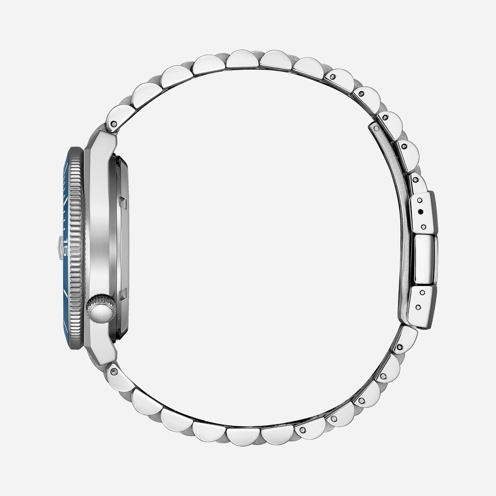 Citizen Automatic Ljusblå/Silver, Stållänk - NJ0231-56L