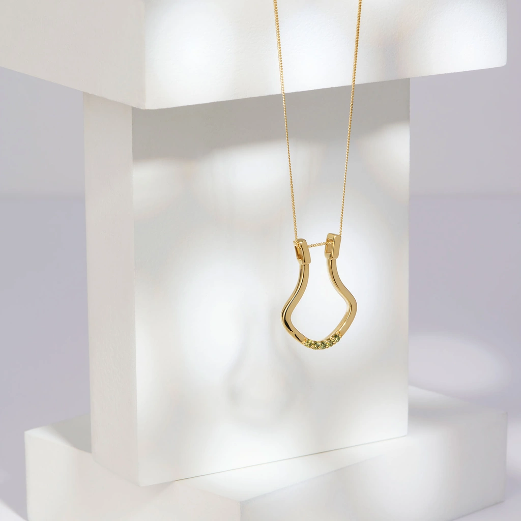 Je t´aime 9K guld ringhållare - Porte Bague Emerald