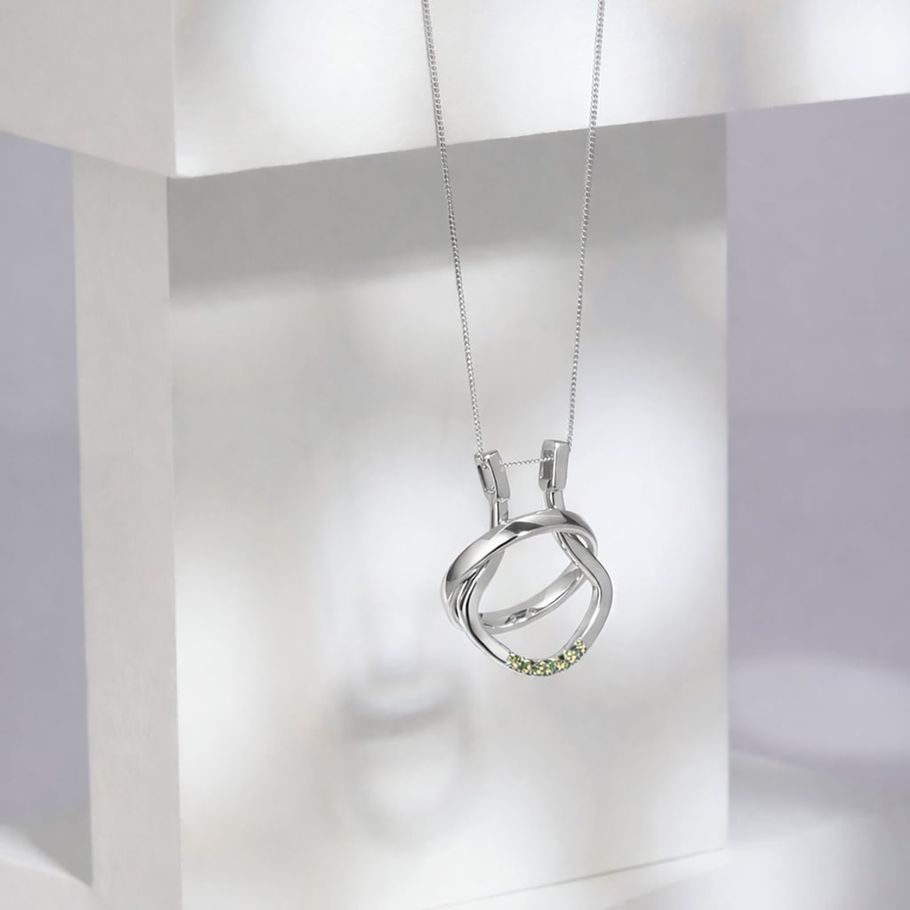 Je t´aime 9K vitguld ringhållare - Porte Bague Emerald