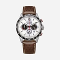 Citizen Eco-Drive Vit/Svart, Läderband - CA4714-04A