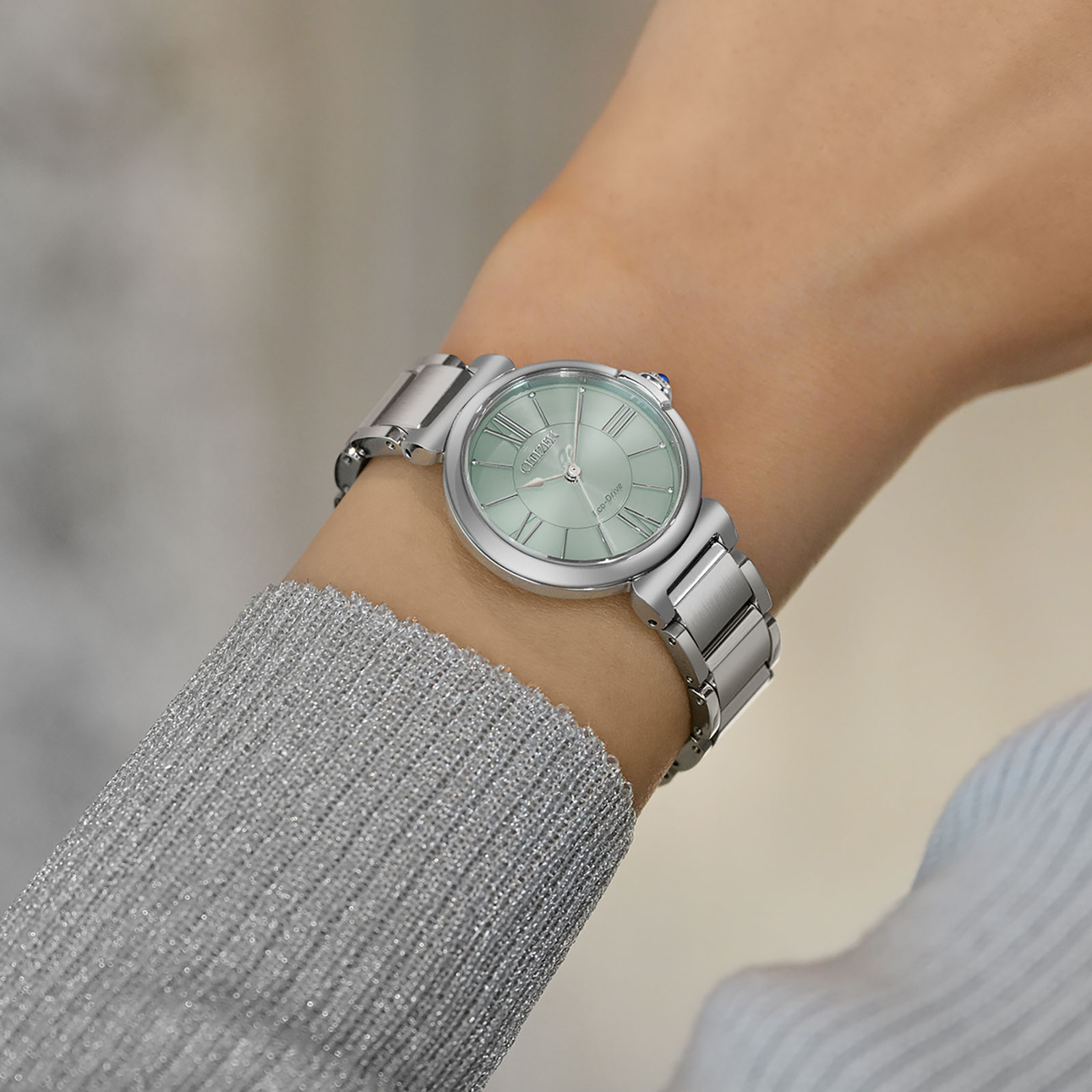 Citizen Eco-Drive Blå/Silver, Stållänk - EM1070-83L