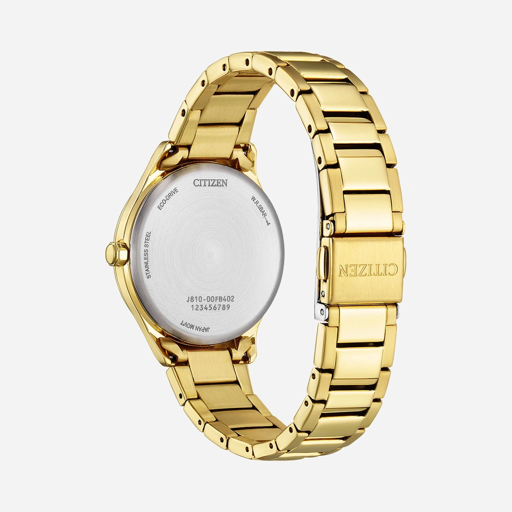 Citizen Eco-Drive Silver/Guld, Stållänk - FE6122-64A