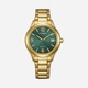 Citizen Eco-Drive Champagne/Guld, Stållänk - FE6122-64X
