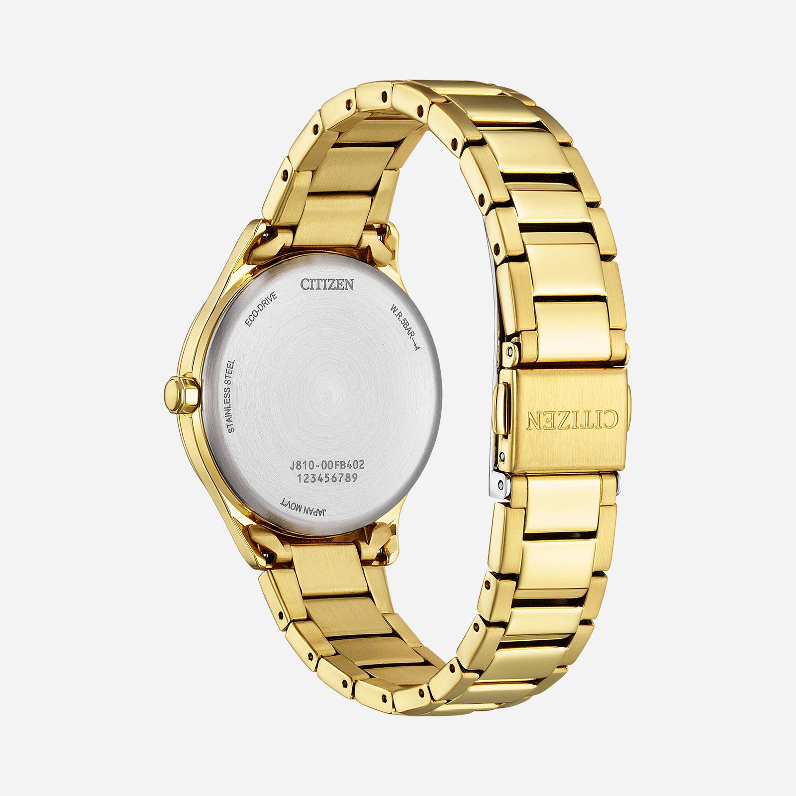 Citizen Eco-Drive Champagne/Guld, Stållänk - FE6122-64X