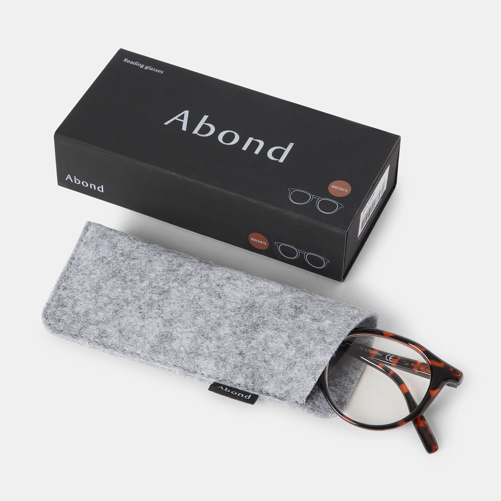 Bruna läsglasögon Round +2,5