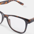 Bruna läsglasögon Square +3,0