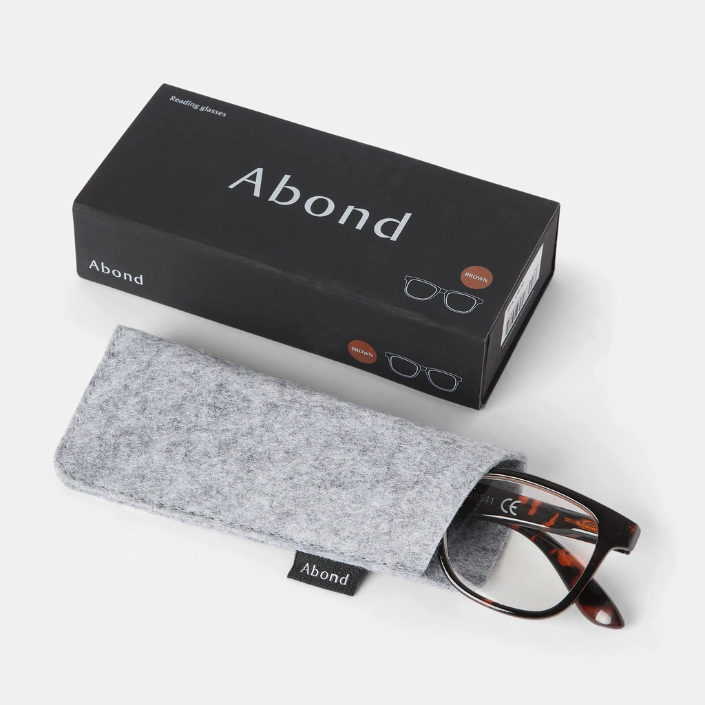 Bruna läsglasögon Square +3,0