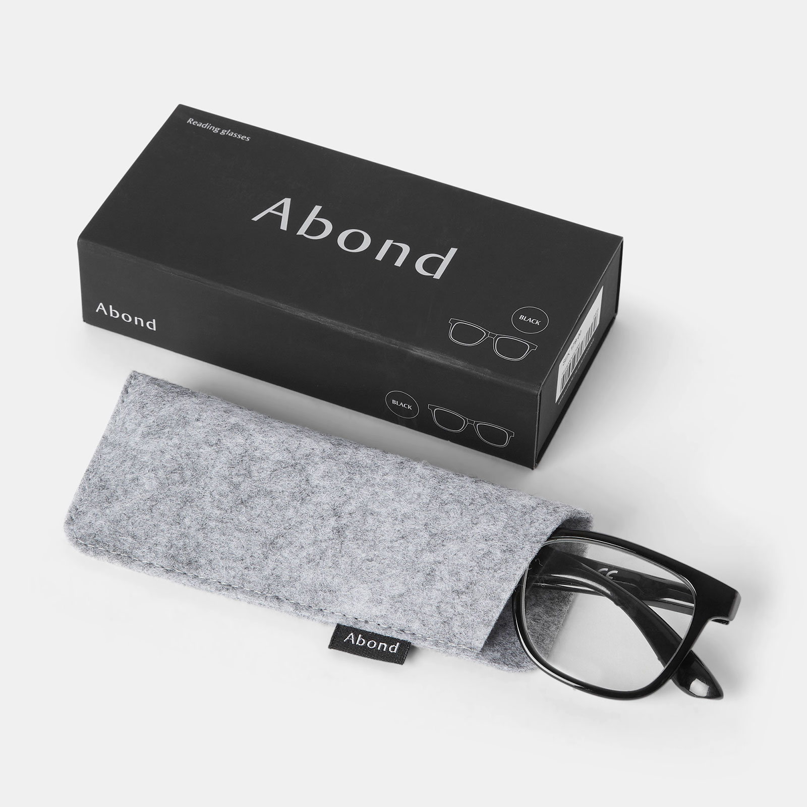 Svarta läsglasögon Square +1,0