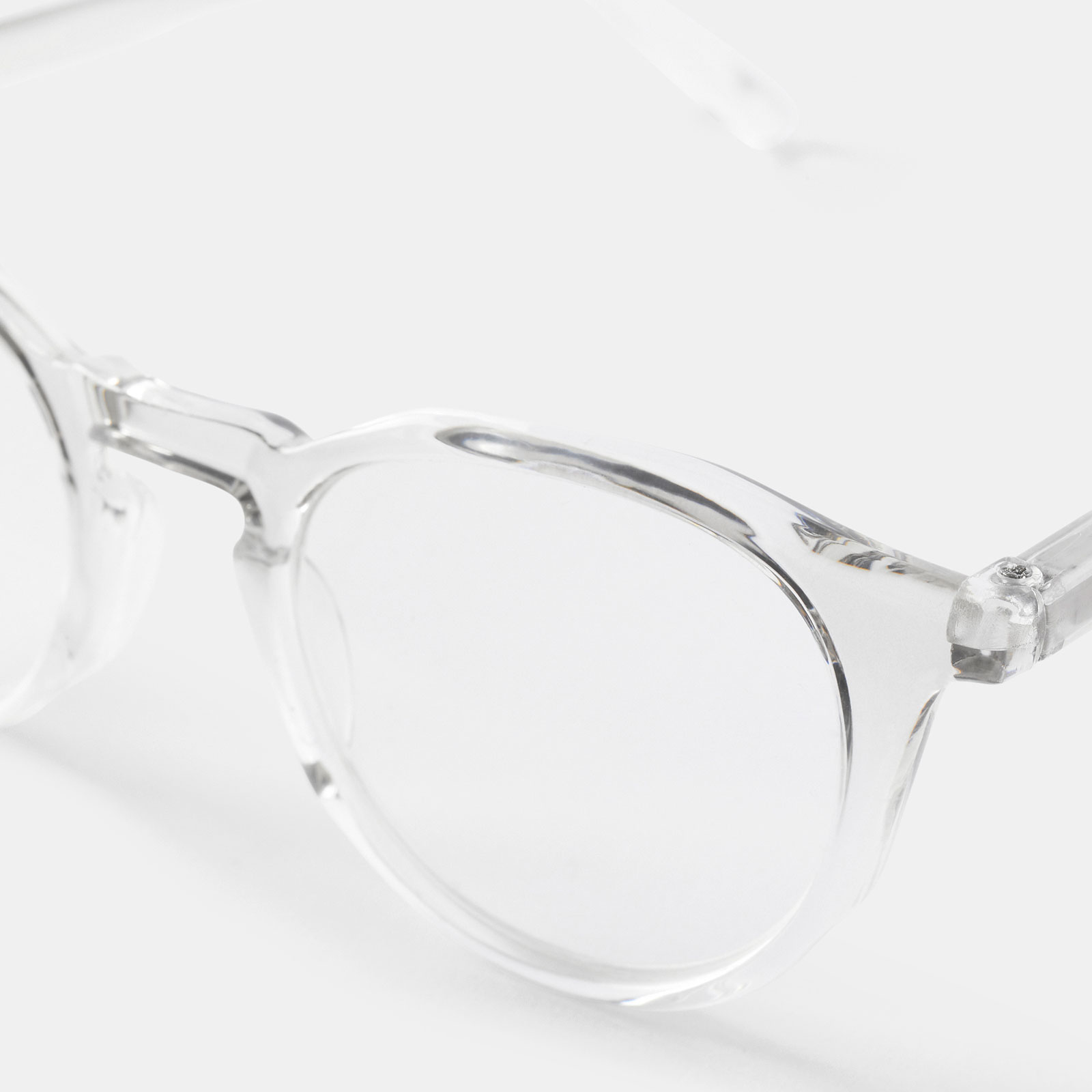 Transparanta läsglasögon Round +1,0