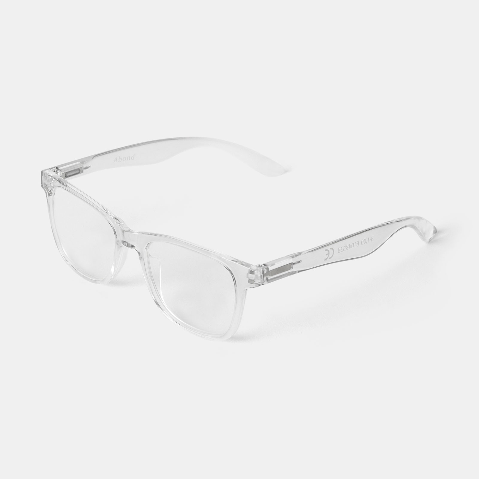 Transparanta läsglasögon Square +3,0