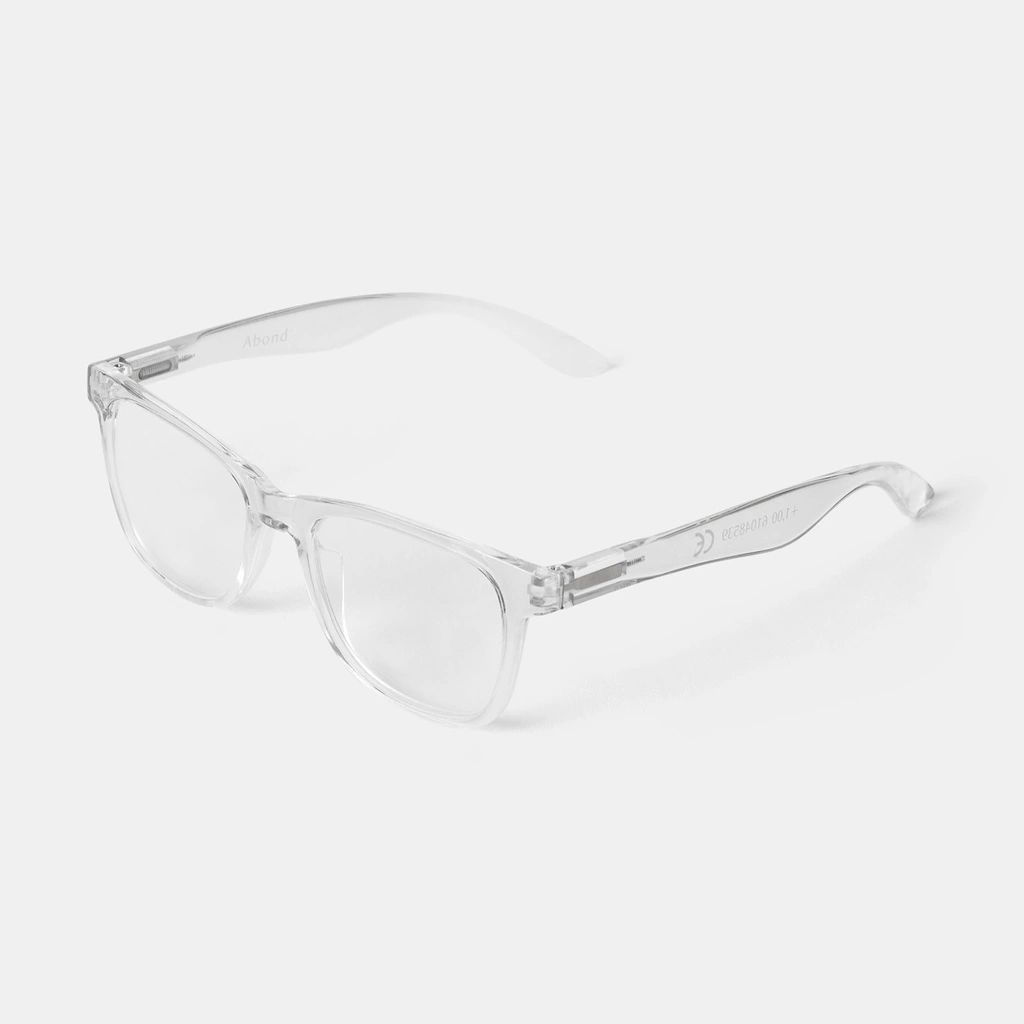 Transparanta läsglasögon Square +3,0