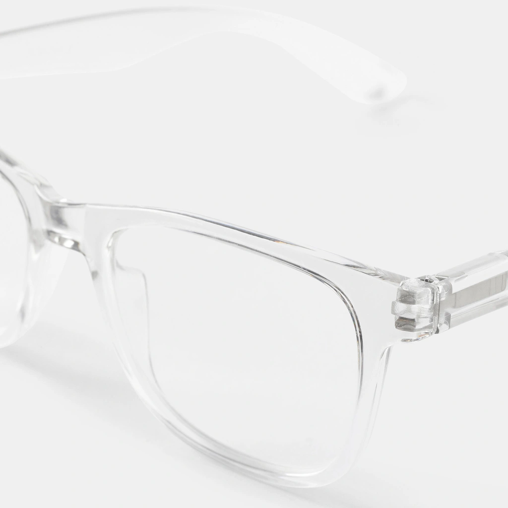 Transparanta läsglasögon Square +3,0