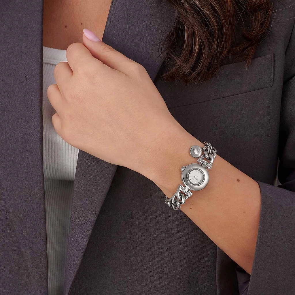 Ivy n Rox Orion damklocka vit/silver - metallänk 18mm