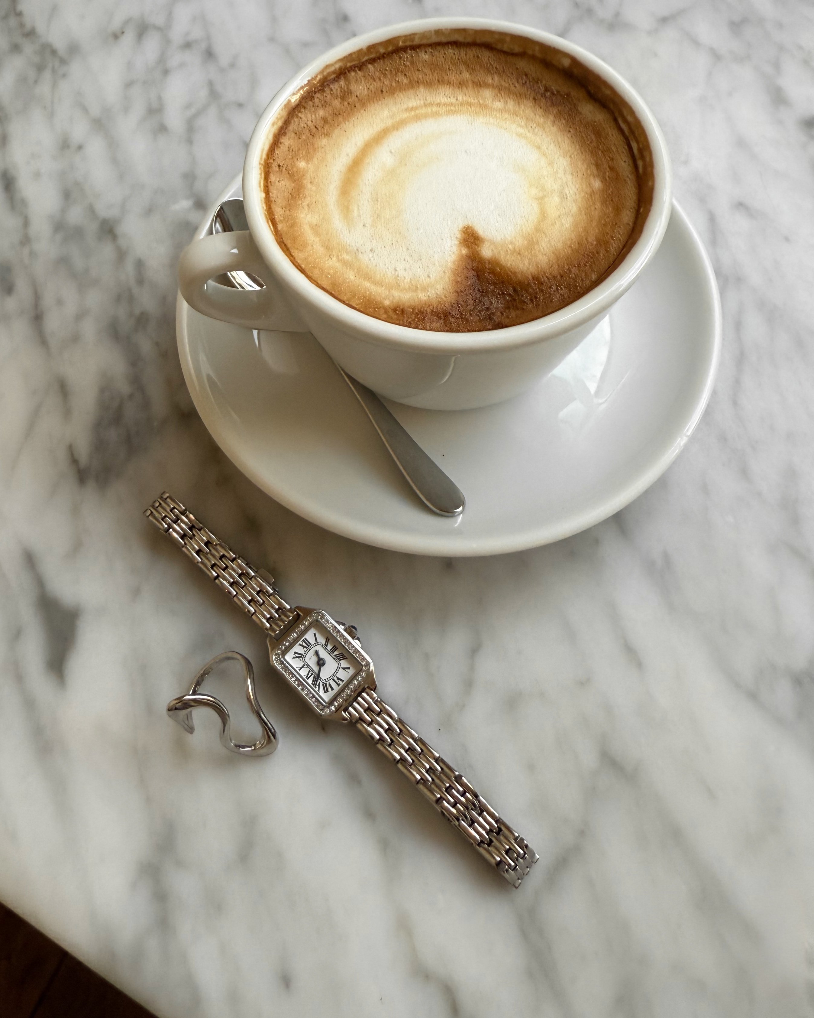 Silverfärgad ring, S-form Onesize