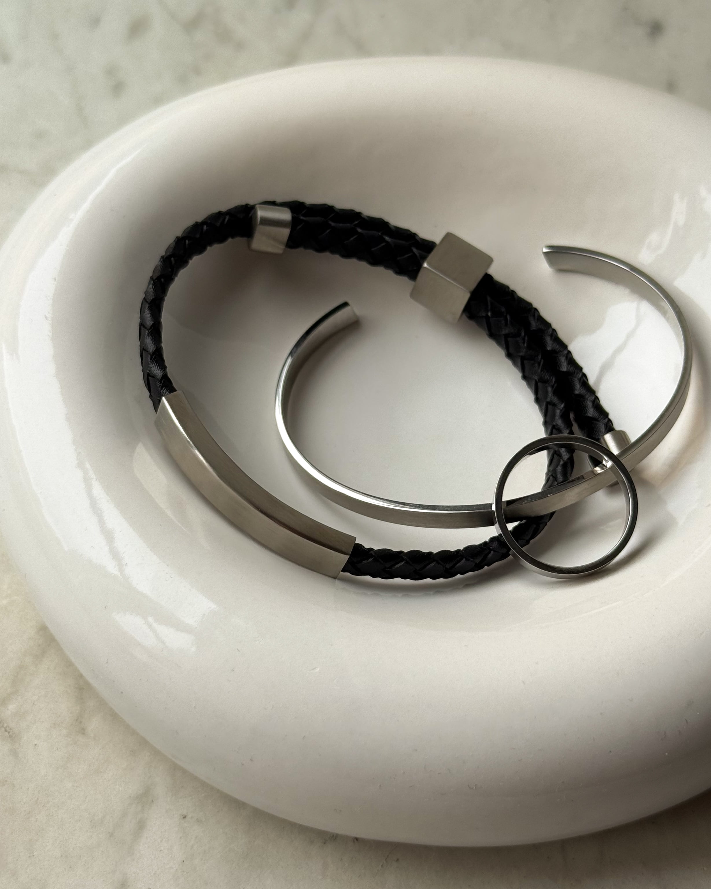 Stålring herr blank, st 68