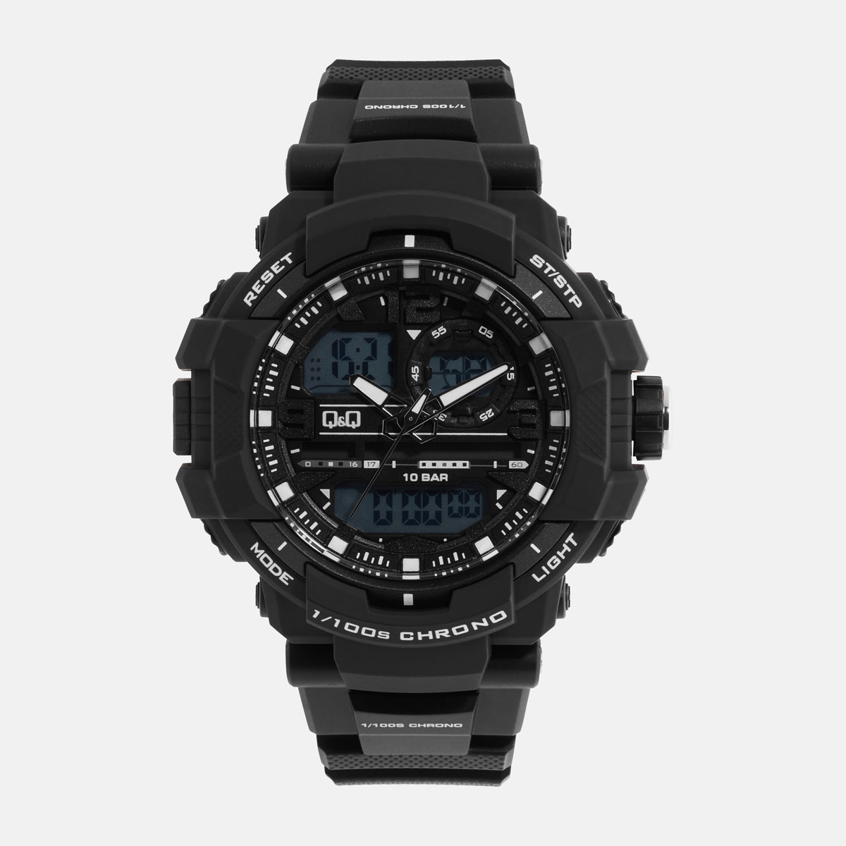 Q&Q herrklocka - digital, svart 52 mm